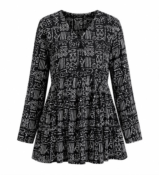 BLACK PEPLUM TOP
